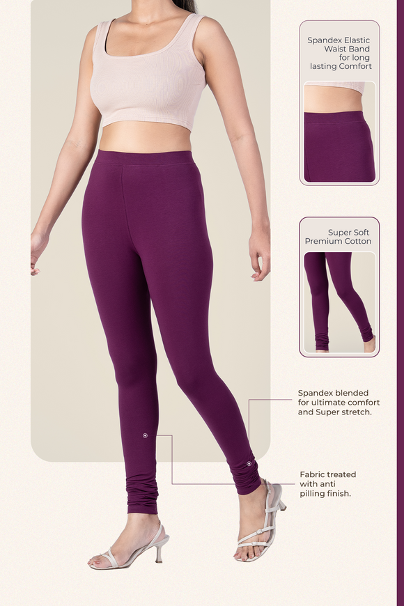 SlimFlow™ White Churidar Leggings
