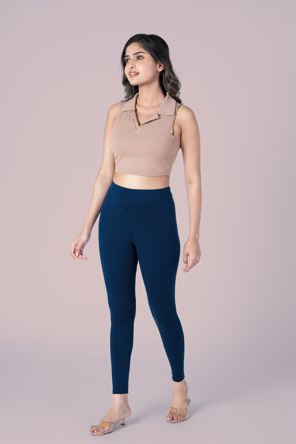 SlimFlow™ Royal Blue Ankle Length Leggings