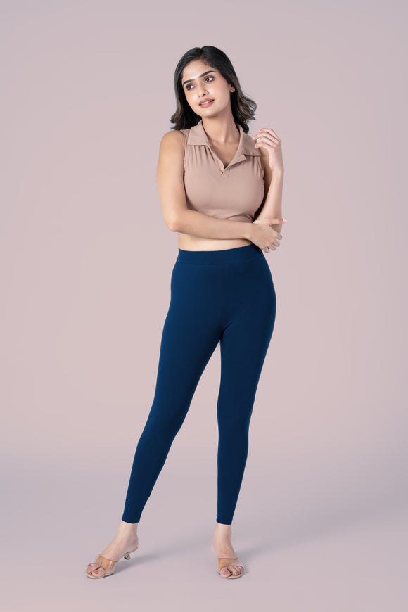 SlimFlow™ Royal Blue Ankle Length Leggings