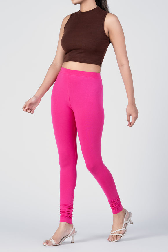 SlimFlow™ Fuchsia Churidar Leggings