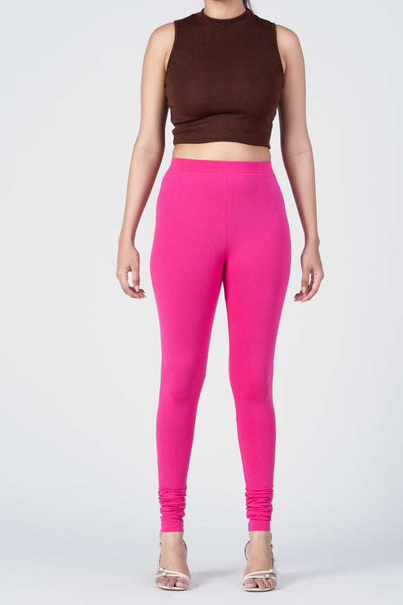 SlimFlow™ Fuchsia Churidar Leggings