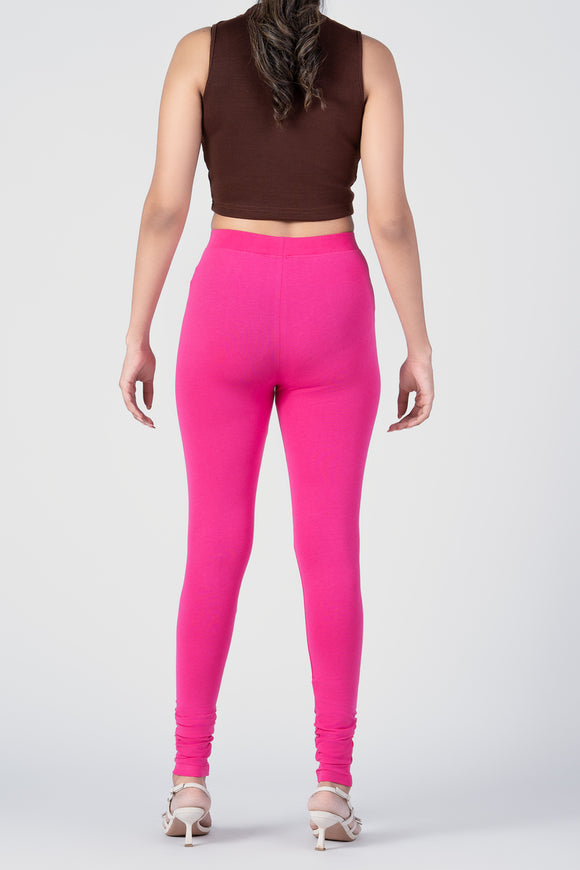 SlimFlow™ Fuchsia Churidar Leggings