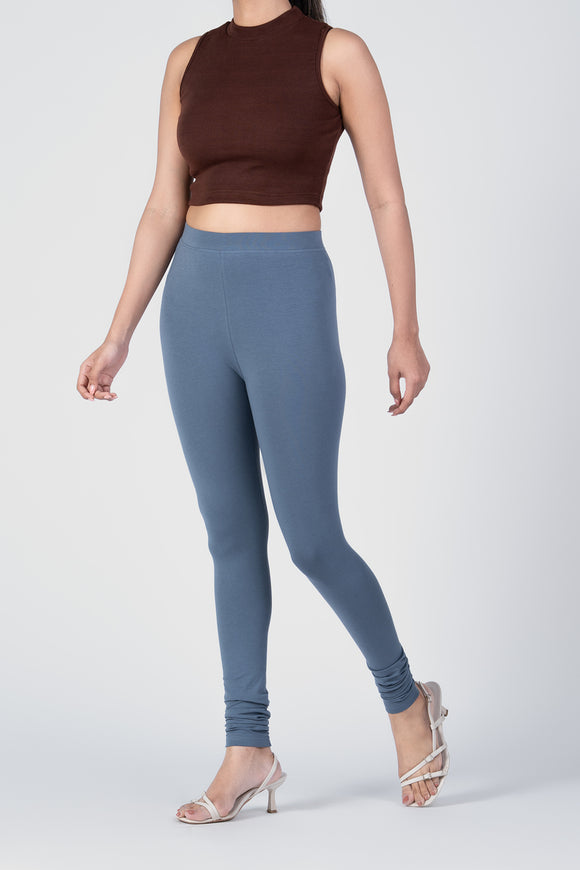 SlimFlow™ Steel Grey Churidar Leggings