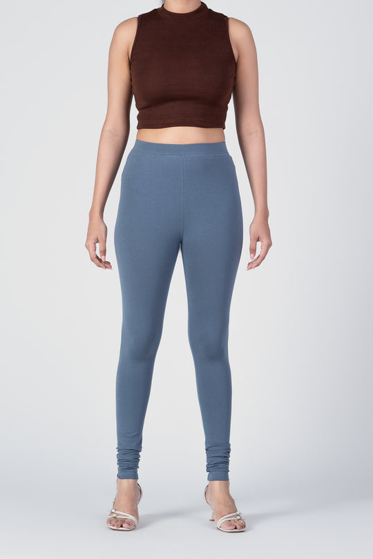 SlimFlow™ Steel Grey Churidar Leggings