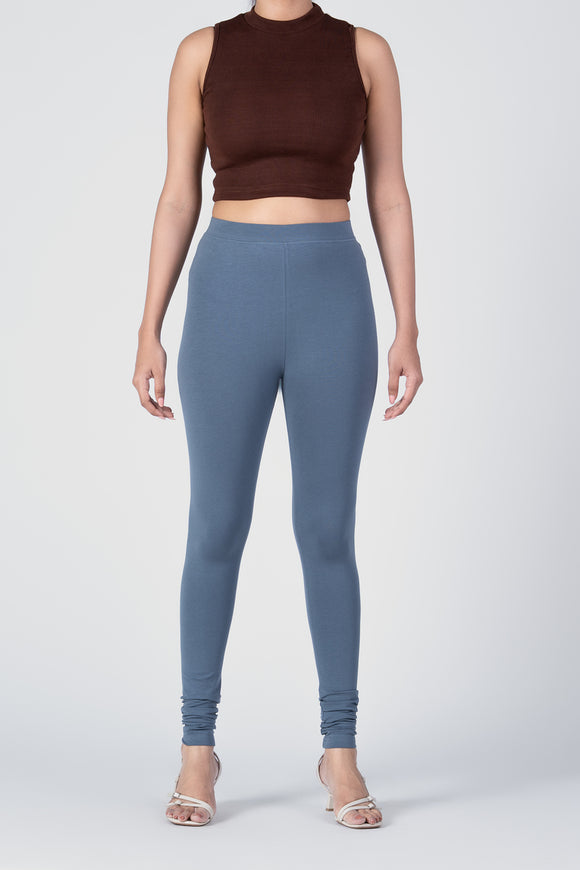 SlimFlow™ Steel Grey Churidar Leggings