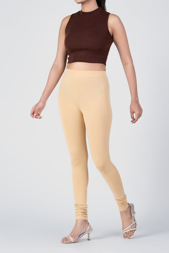 SlimFlow™ Beige Churidar Leggings