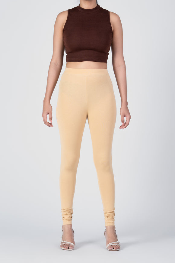 SlimFlow™ Beige Churidar Leggings