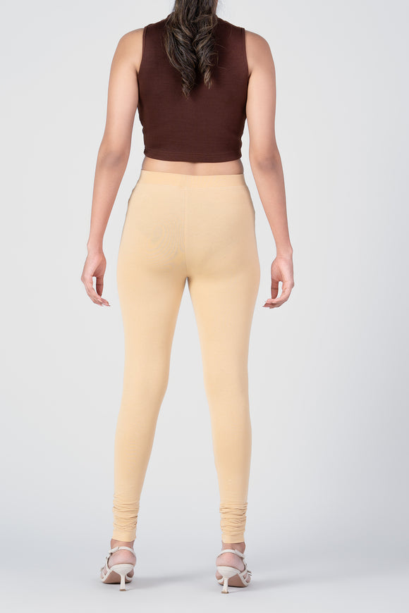 SlimFlow™ Beige Churidar Leggings