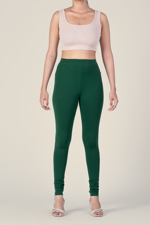 SlimFlow™ Bottle Green Churidar Leggings