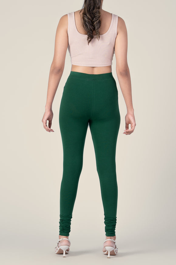 SlimFlow™ Bottle Green Churidar Leggings