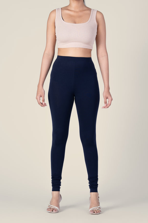 SlimFlow™ Dark Navy Churidar Leggings