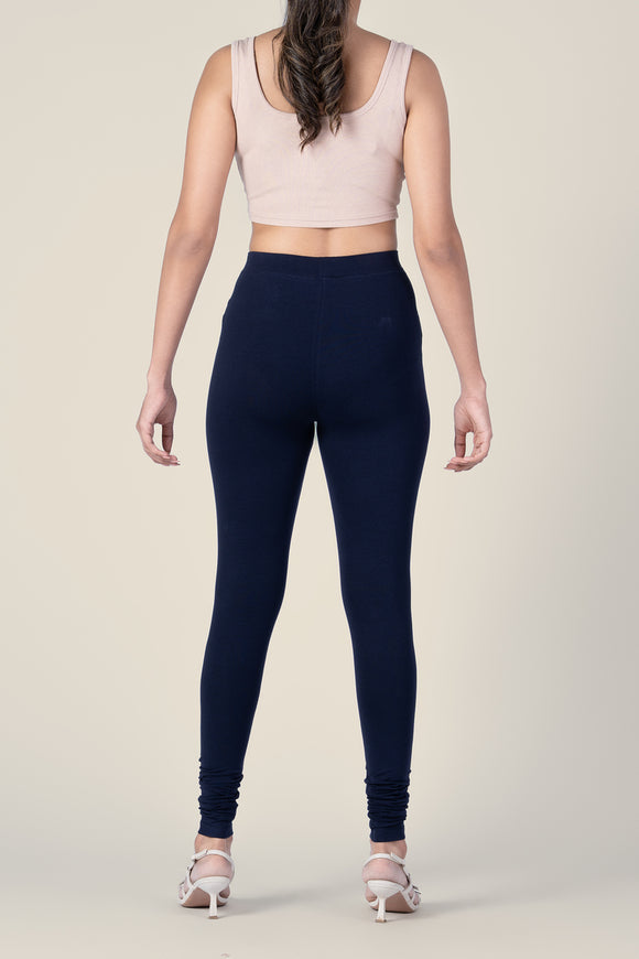 SlimFlow™ Dark Navy Churidar Leggings