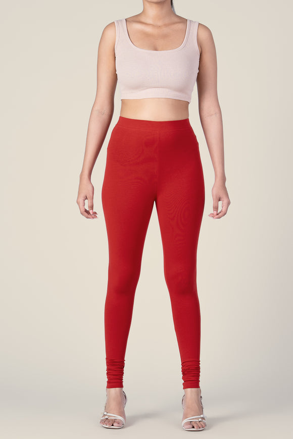 SlimFlow™ Red Churidar Leggings