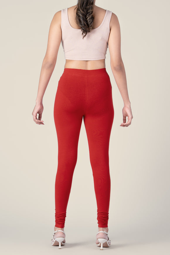 SlimFlow™ Red Churidar Leggings