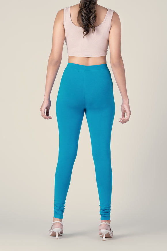 SlimFlow™ Turquoise Blue Churidar Leggings