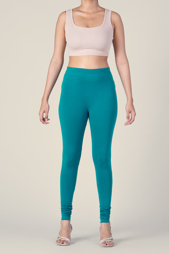 SlimFlow™ Petrol Blue Churidar Leggings