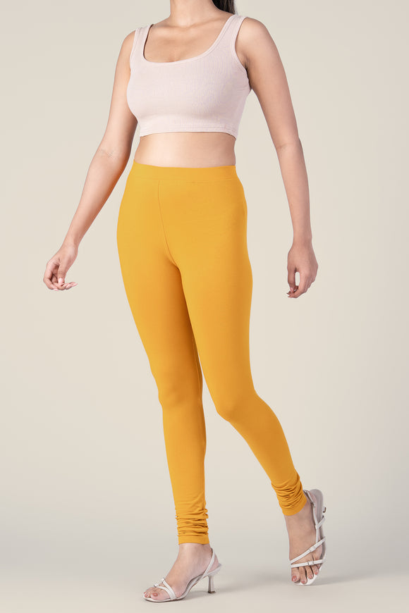 SlimFlow™ Mustard Churidar Leggings