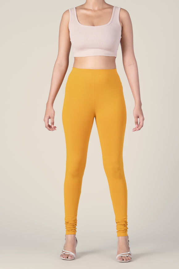 SlimFlow™ Mustard Churidar Leggings