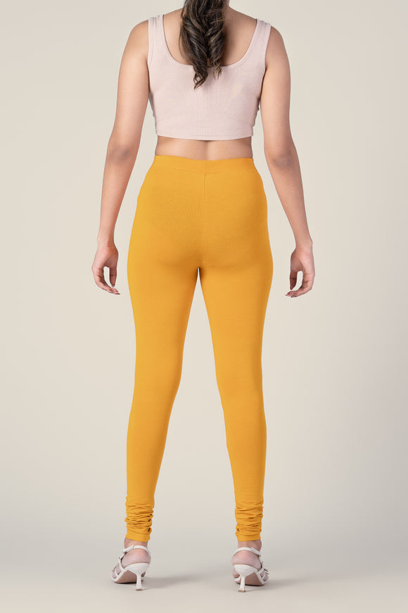 SlimFlow™ Mustard Churidar Leggings