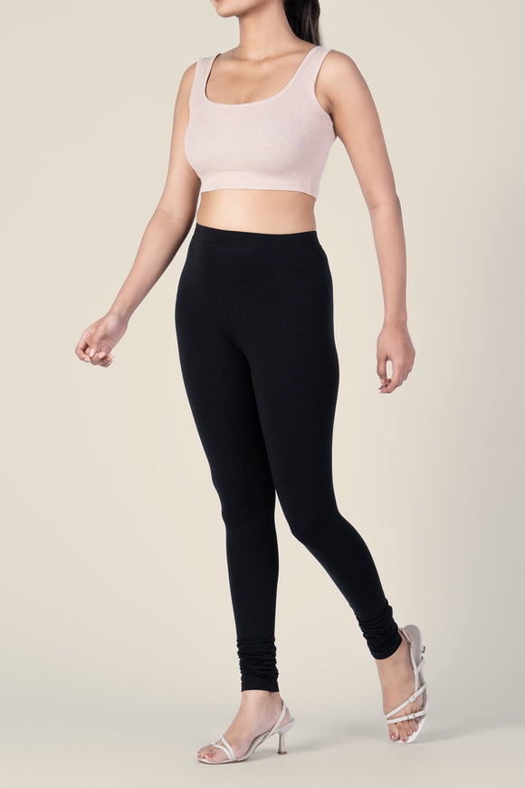 SlimFlow™ Black Churidar Leggings
