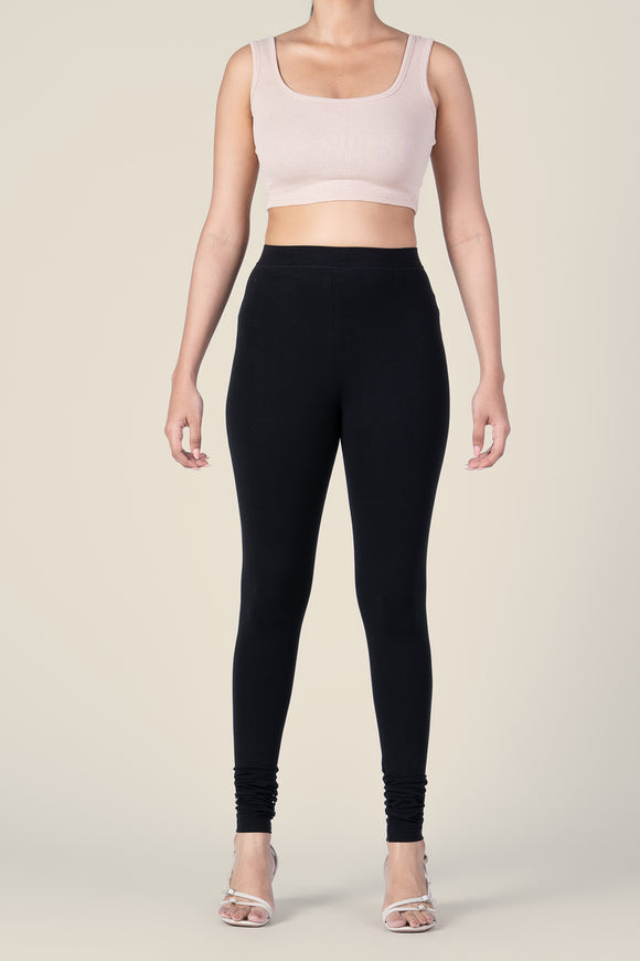 SlimFlow™ Black Churidar Leggings