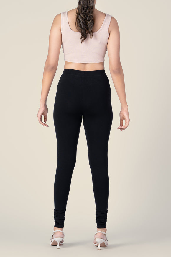 SlimFlow™ Black Churidar Leggings