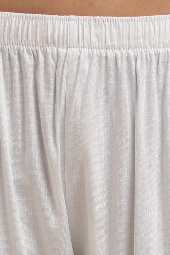 PureFlow™ White Casual Kurti Stretch Pant