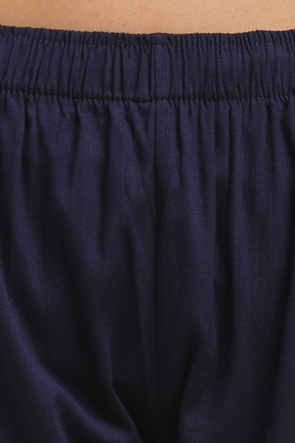 PureFlow™ Navy Casual Kurti Stretch Pant