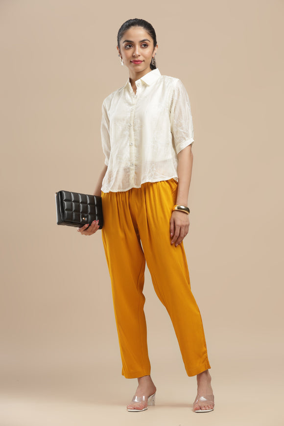 PureFlow™ Mustard Casual Kurti Stretch Pant