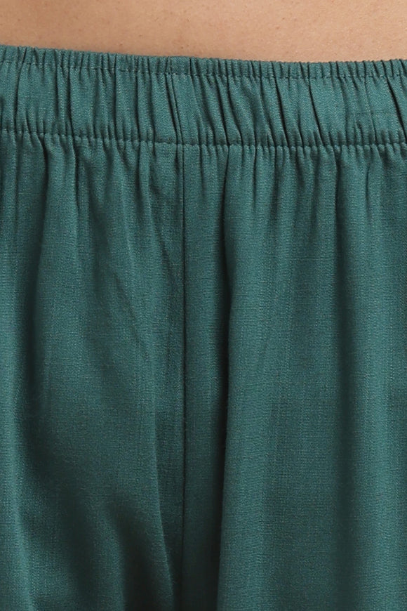 PureFlow™ Forest Green Casual Kurti Stretch Pant