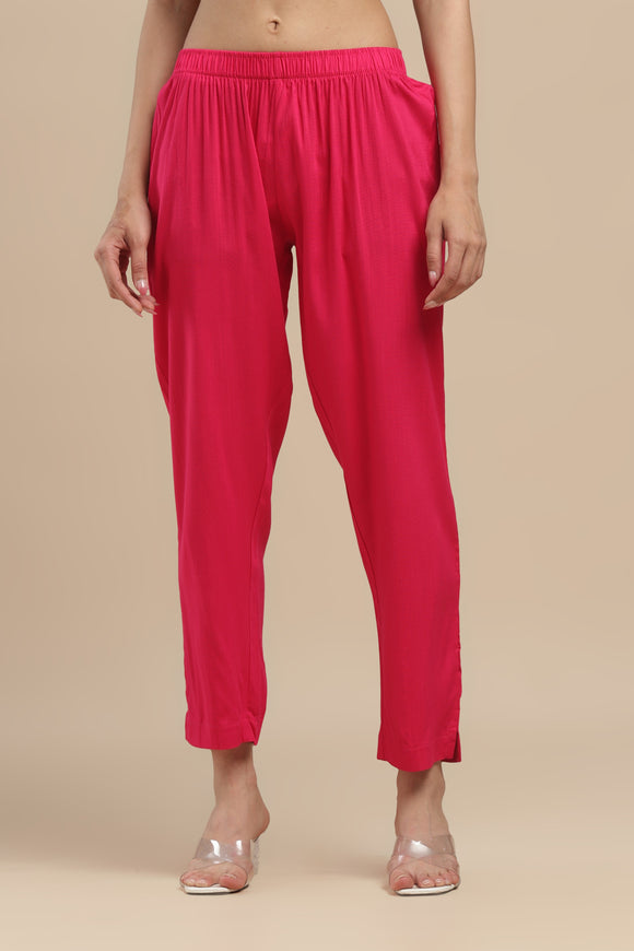 PureFlow™ Hot Pink Casual Kurti Stretch Pant