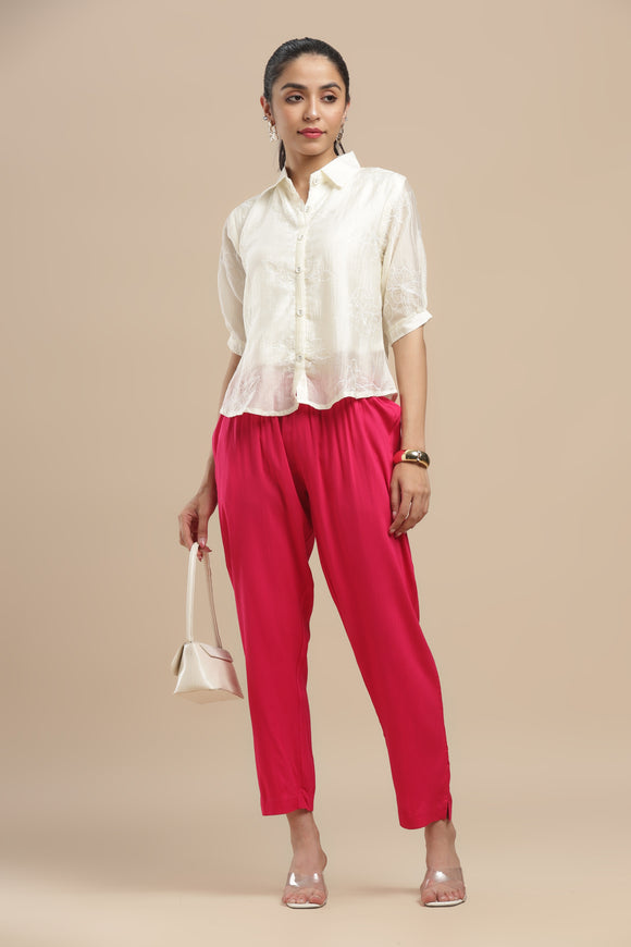 PureFlow™ Hot Pink Casual Kurti Stretch Pant