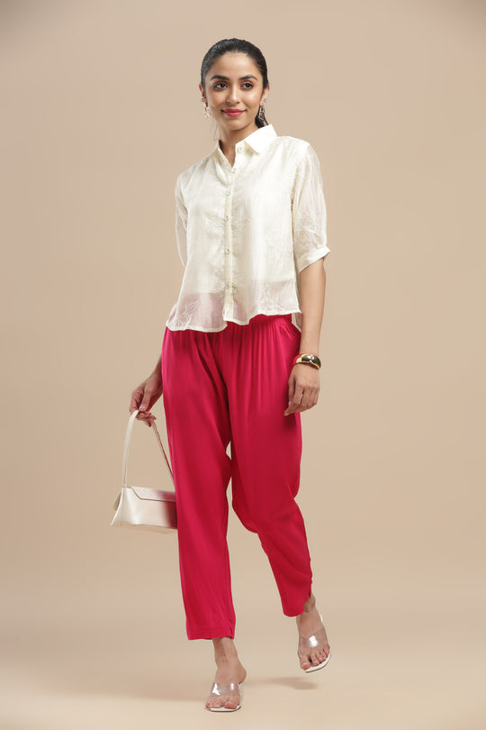 PureFlow™ Hot Pink Casual Kurti Stretch Pant