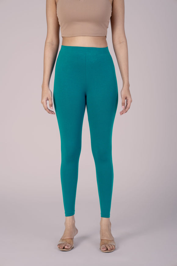SlimFlow™ Petrol Blue Ankle Length Leggings