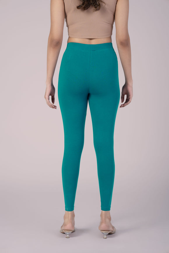SlimFlow™ Petrol Blue Ankle Length Leggings