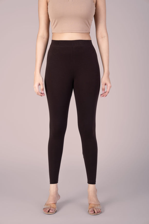 SlimFlow™ Coffee Ankle Length Leggings