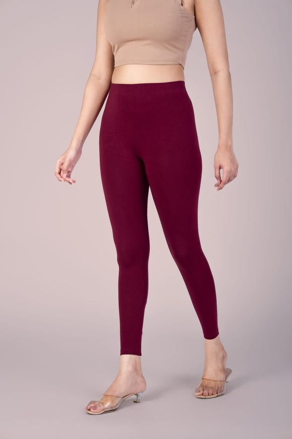 SlimFlow™ Rose Wood Ankle Length Leggings