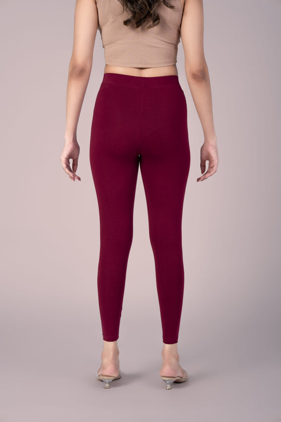 SlimFlow™ Rose Wood Ankle Length Leggings