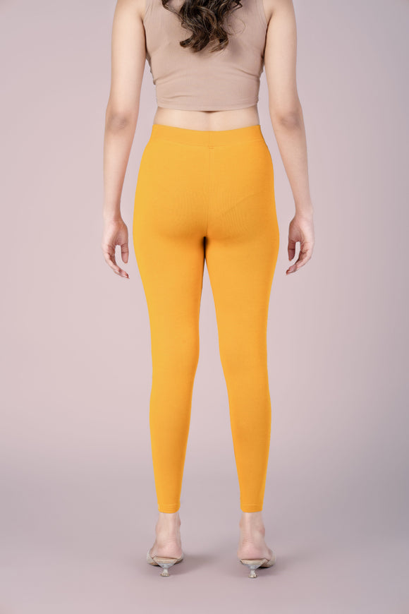 SlimFlow™ Golden Yellow Ankle Length Leggings