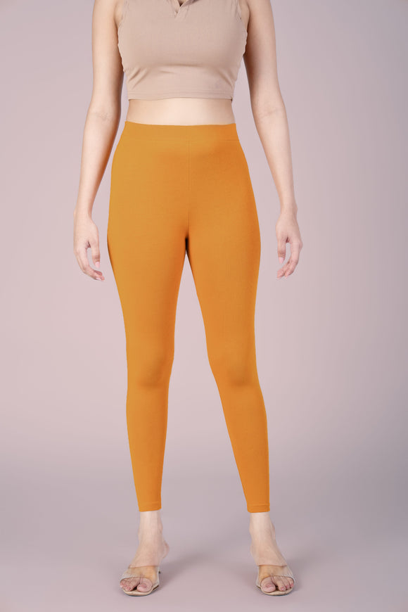 SlimFlow™ Mustard Ankle Length Leggings