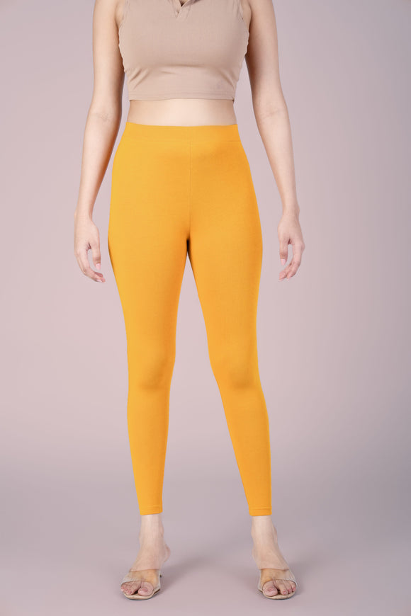 SlimFlow™ Golden Yellow Ankle Length Leggings
