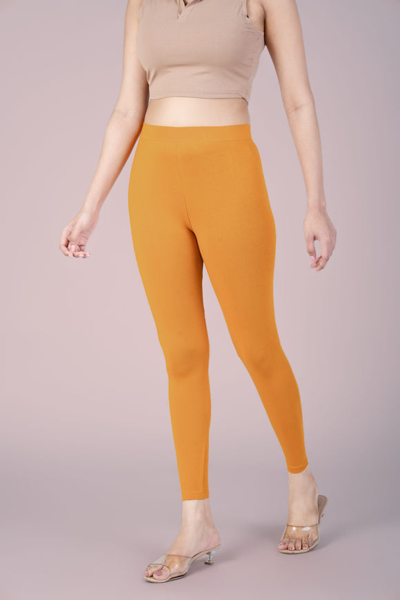 SlimFlow™ Mustard Ankle Length Leggings