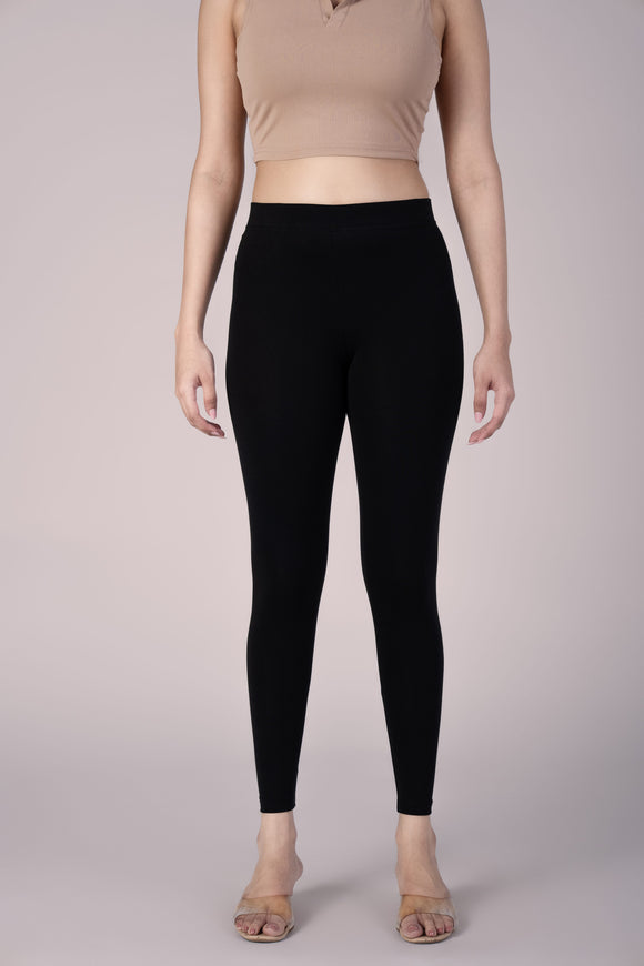 SlimFlow™ Black Ankle Length Leggings