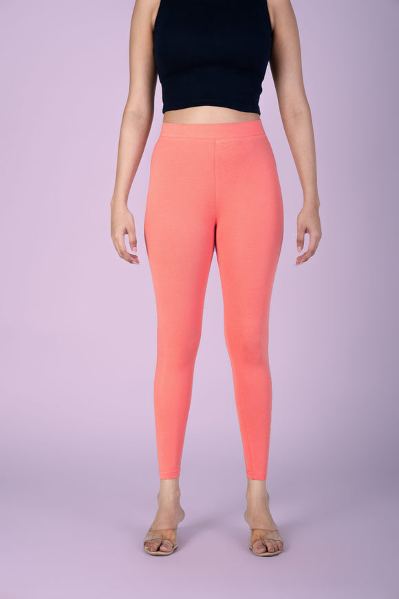 SlimFlow™ Peach Ankle Length Leggings