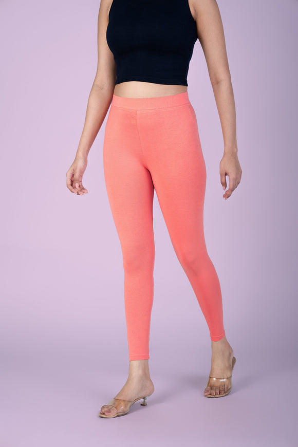 SlimFlow™ Peach Ankle Length Leggings