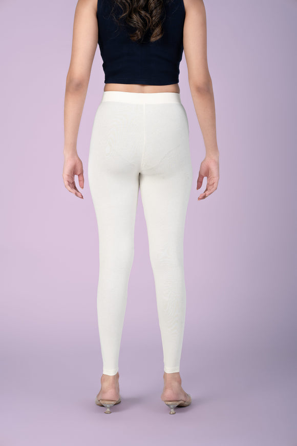 SlimFlow™ Cream Ankle Length Leggings