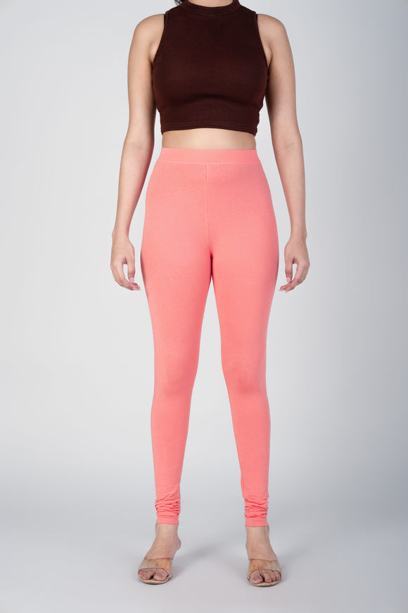 SlimFlow™ Light Coral Churidar Leggings