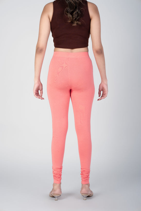 SlimFlow™ Light Coral Churidar Leggings