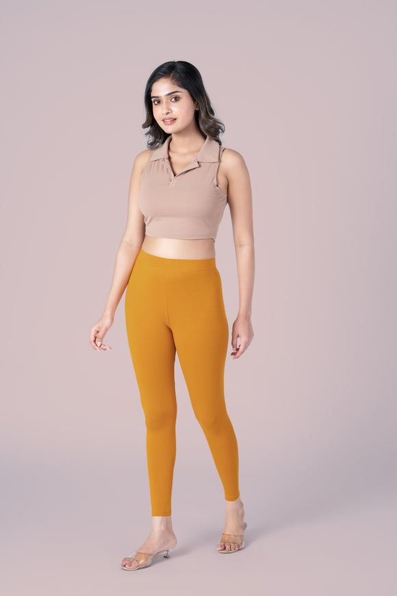 SlimFlow™ Mustard Ankle Length Leggings