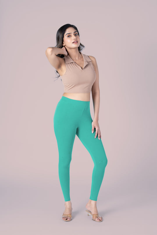 SlimFlow™ Mint Ankle Length Leggings